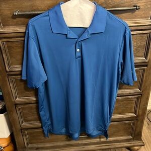 Mens adidas golf blue shirt